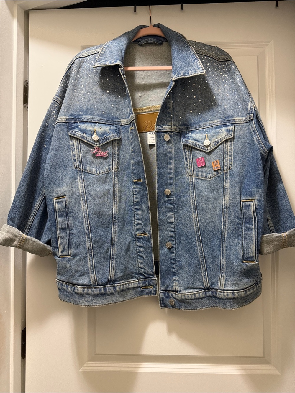 PINK Victoria's Secret Light Blue Denim Jacket